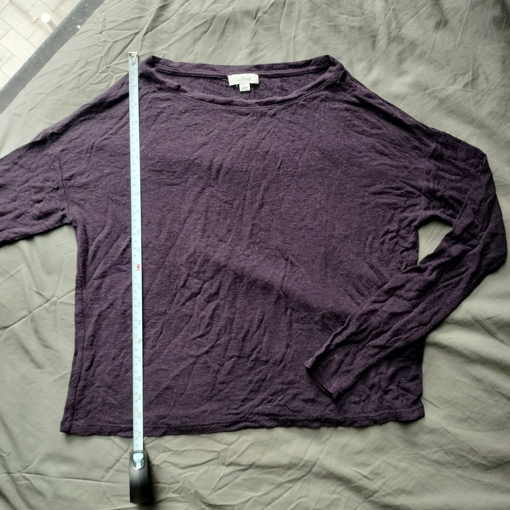 NWOT Wilfred Rich Purple Wool Long Sleeve Tee